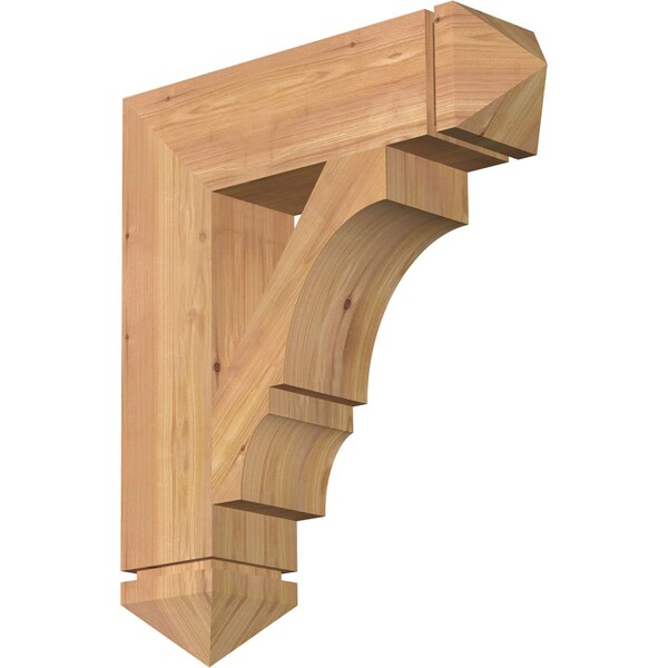 Ekena Millwork Balboa Arts & Crafts Smooth Bracket, Western Red Cedar, 5 1/2"W x 22"D x 26"H BKT06X22X26BOA03SWR - main